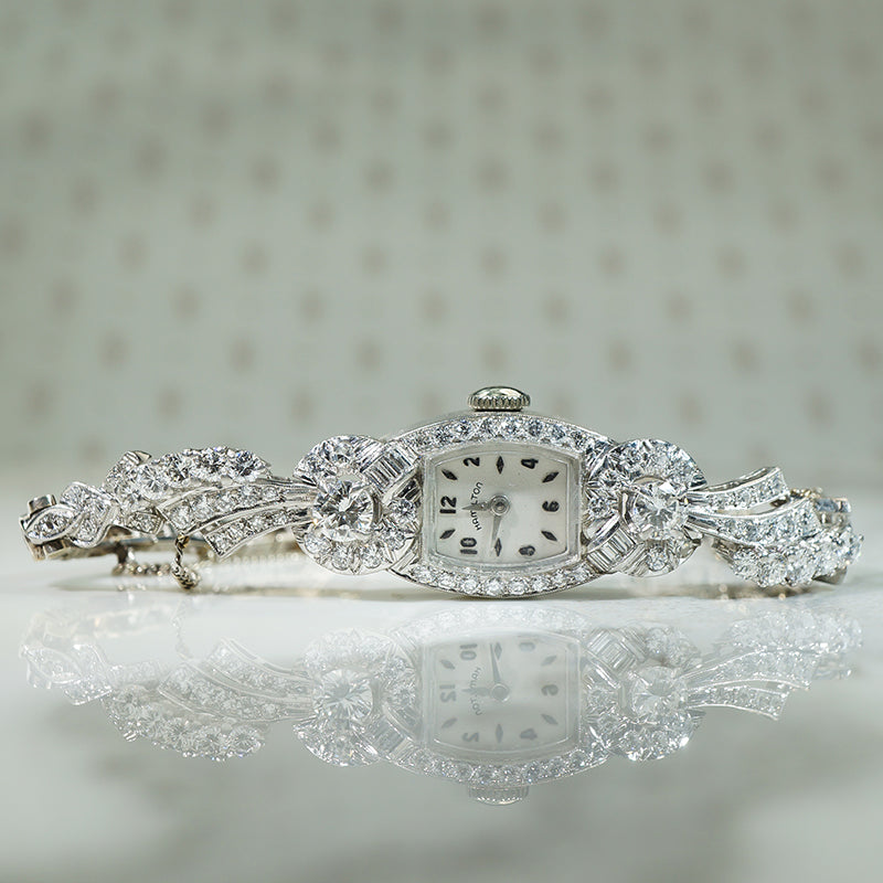 Stunning Vintage Platinum Diamond Encrusted Watch