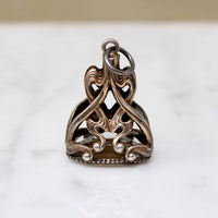 Opulent Art Nouveau Silver-Plate Fob