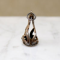 Opulent Art Nouveau Silver-Plate Fob