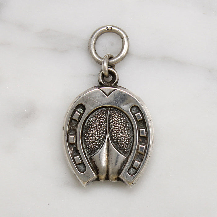 British Sterling Horseshoe Compass Fob