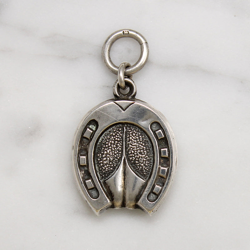 British Sterling Horseshoe Compass Fob