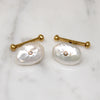 Opulent Baroque Pearl Cufflink & Stud Set with Diamond Accents