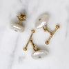 Opulent Baroque Pearl Cufflink & Stud Set with Diamond Accents