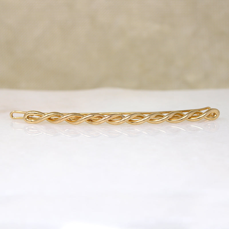 Large 14k Gold Antique Helix Barrette