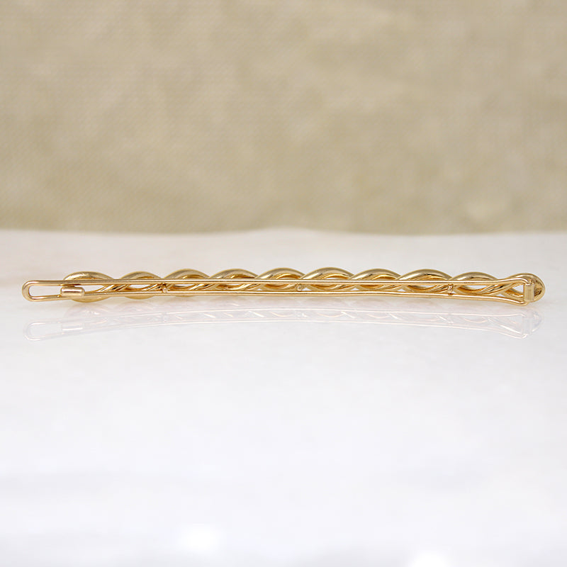 Large 14k Gold Antique Helix Barrette