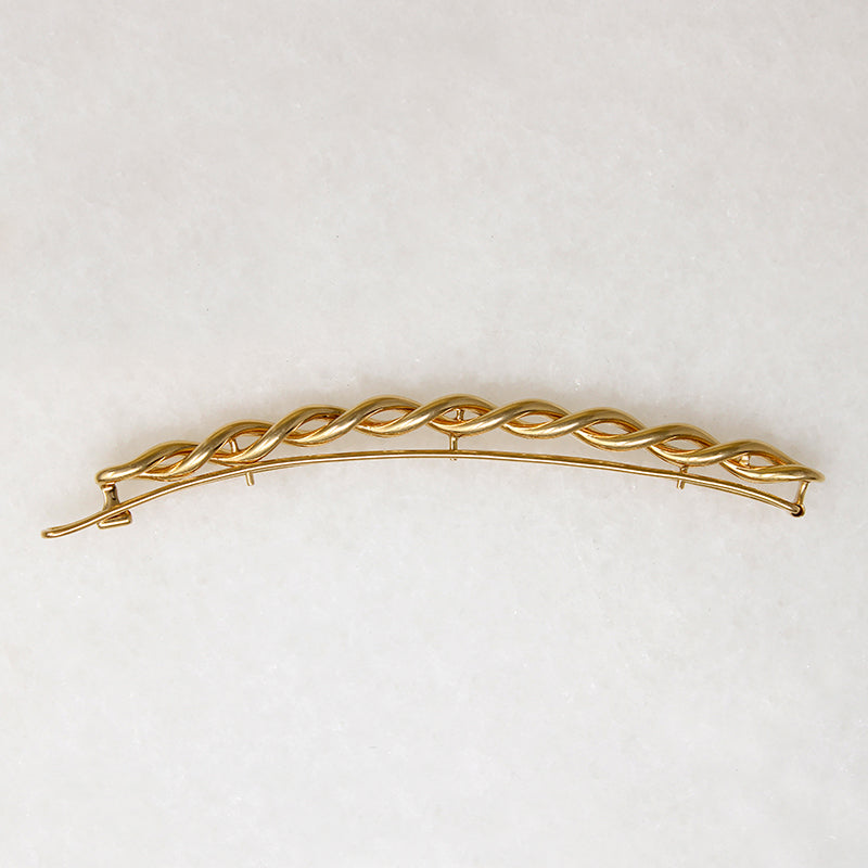 Large 14k Gold Antique Helix Barrette