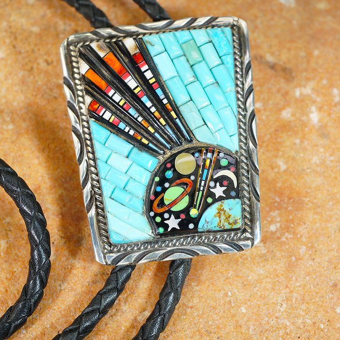 Sally Yazzie Galaxy Bolo Tie