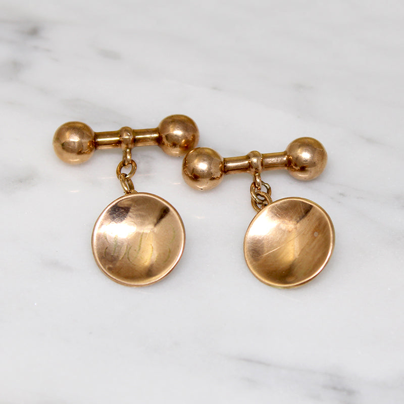Sophisticated 9k Gold English Cufflinks