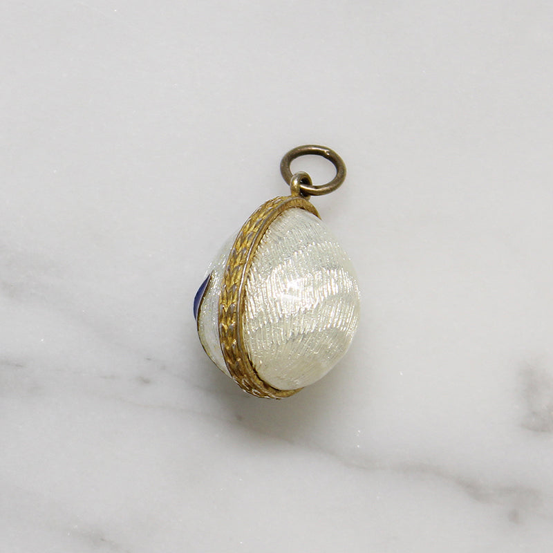 Blue Daisy Enamelled Egg Charm