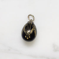 Funereal Black & Gold Imperial Russia Egg Charm