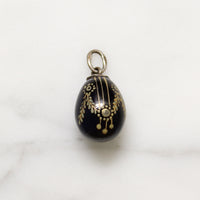 Funereal Black & Gold Imperial Russia Egg Charm