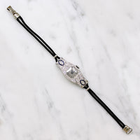 Movado Diamond Encrusted Platinum Art Deco Watch