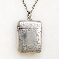Edwardian Sterling Vesta Case Hallmarked Birmingham