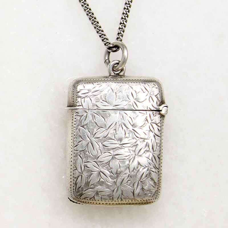 Edwardian Sterling Vesta Case Hallmarked Birmingham