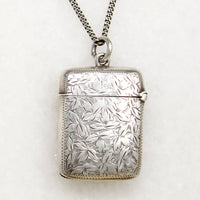 Edwardian Sterling Vesta Case Hallmarked Birmingham