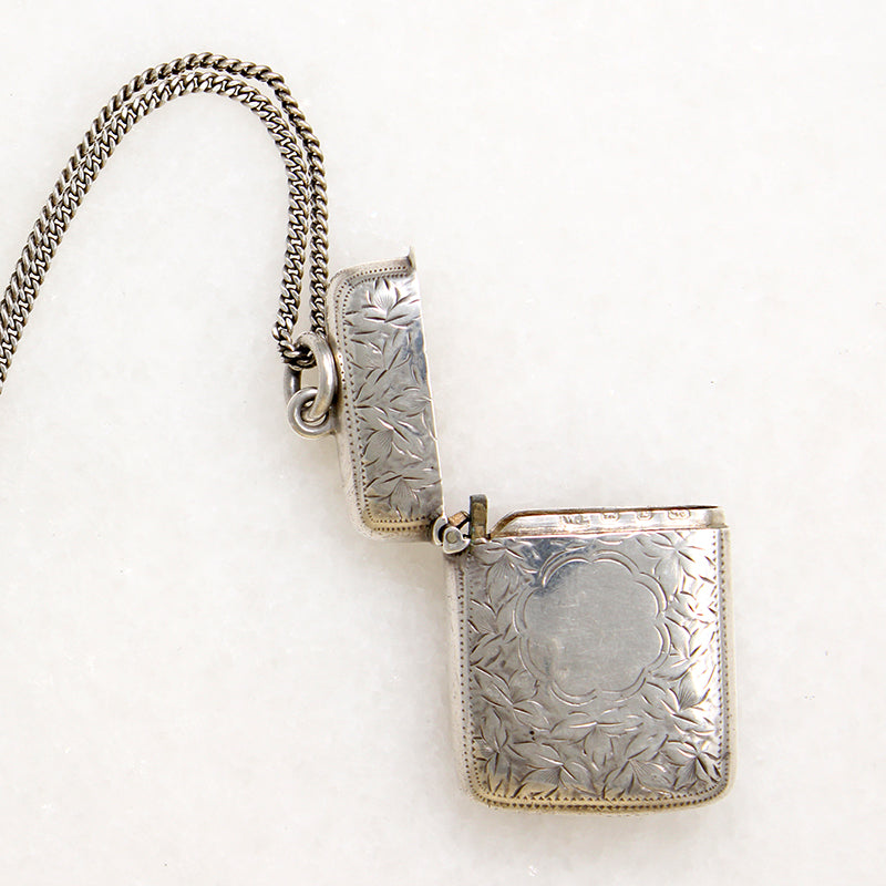 Edwardian Sterling Vesta Case Hallmarked Birmingham