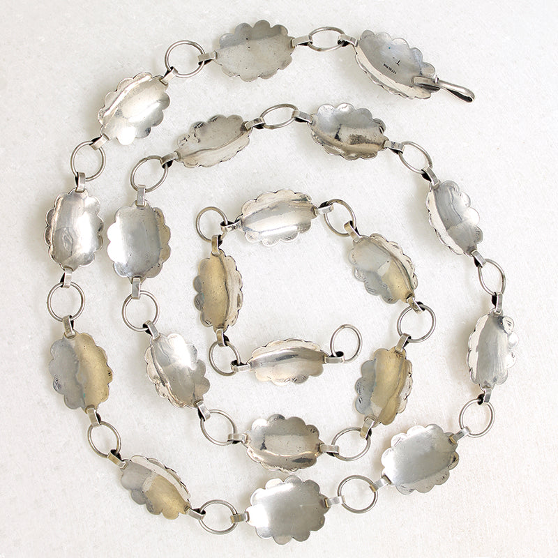 Fabulous Sterling Silver & Malachite Concho Belt