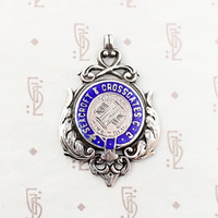 Seacroft & Crosscates Enameled Sterling Medal Fob
