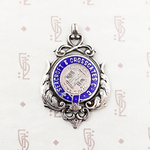 Seacroft & Crosscates Enameled Sterling Medal Fob