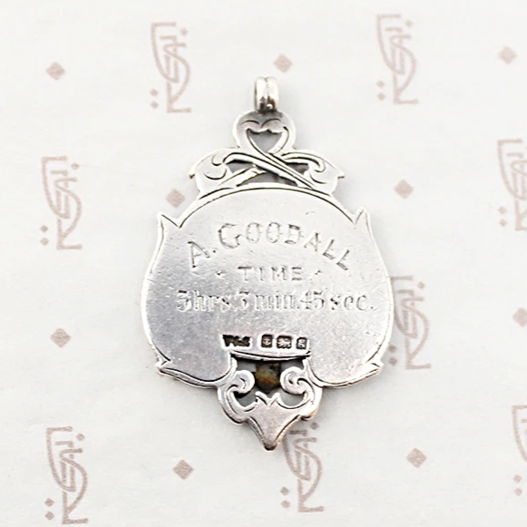 Seacroft & Crosscates Enameled Sterling Medal Fob