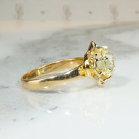 Antique Yellow Sapphire Engagement Ring