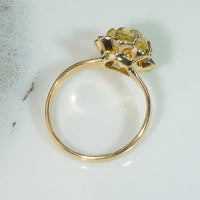 Antique Yellow Sapphire Engagement Ring