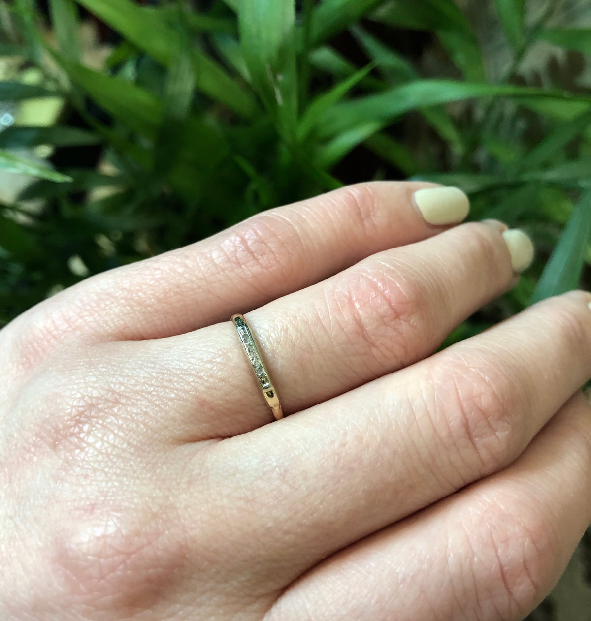 Funky Table Cut Diamond 2 Tone Band