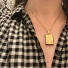 Two Tone Engraved Art Deco Locket