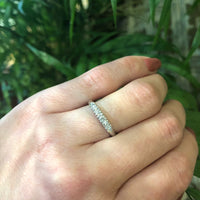 Crisp Classic 1940's White Gold Diamond Band