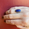 Lapis Lazuli in Sterling Silver Ring with Rope Detail