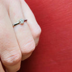 Dainty Diamond Solitaire Platinum Engagement Ring