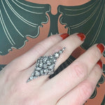 Dramatic Gothic Rose Cut Diamond Ring