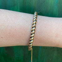 Twisted 18k Gold Edwardian Bangle