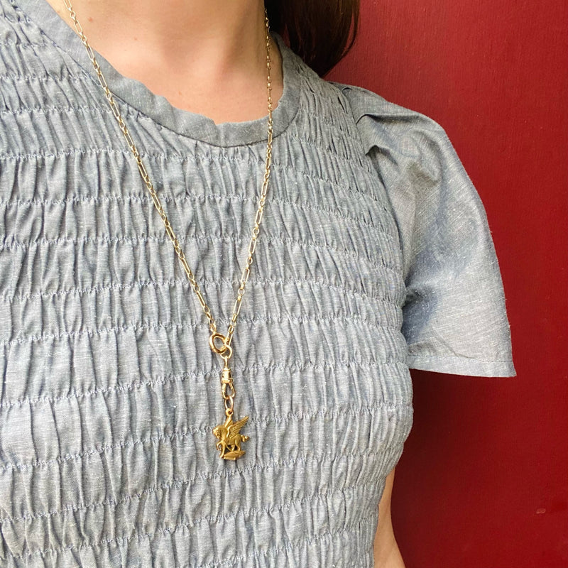 Elegant 14k Gold Paperclip Chain Necklace by Ancient Influences