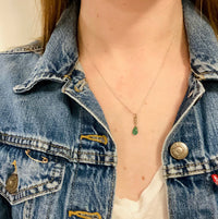Emerald and White Gold Filigree Necklace by brunet