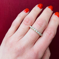 Stunning Platinum and 18k Gold Diamond Band