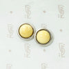 Buttons of Butter-Colored Amber Stud Earrings