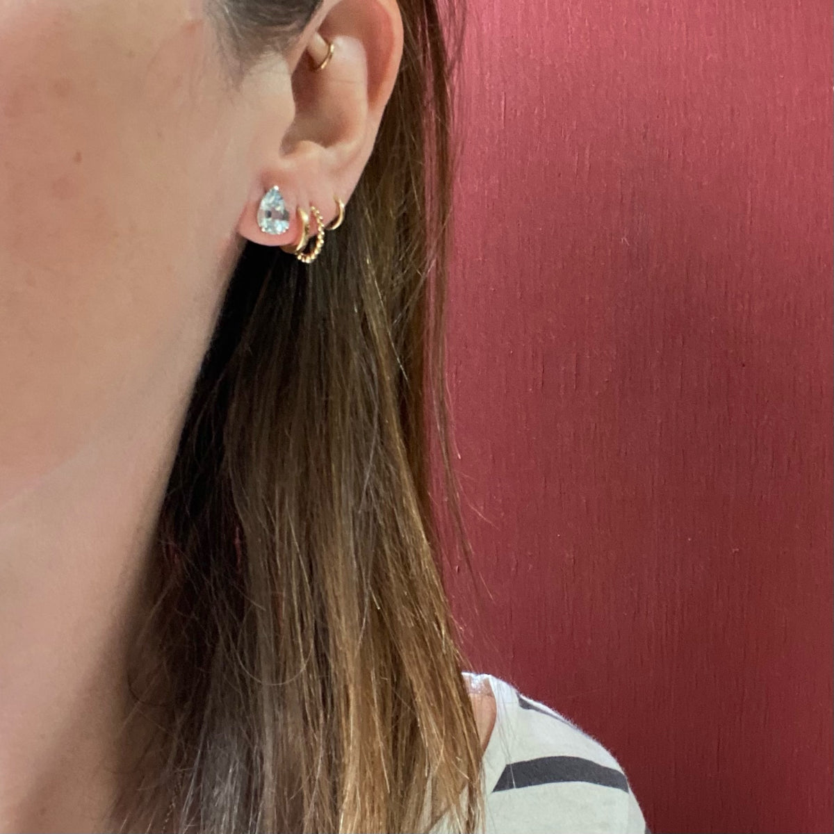 Gorgeous Aquamarine Stud Earrings