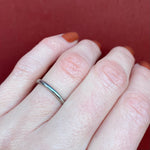 Art Deco White Gold Band with Subtle Scalloping