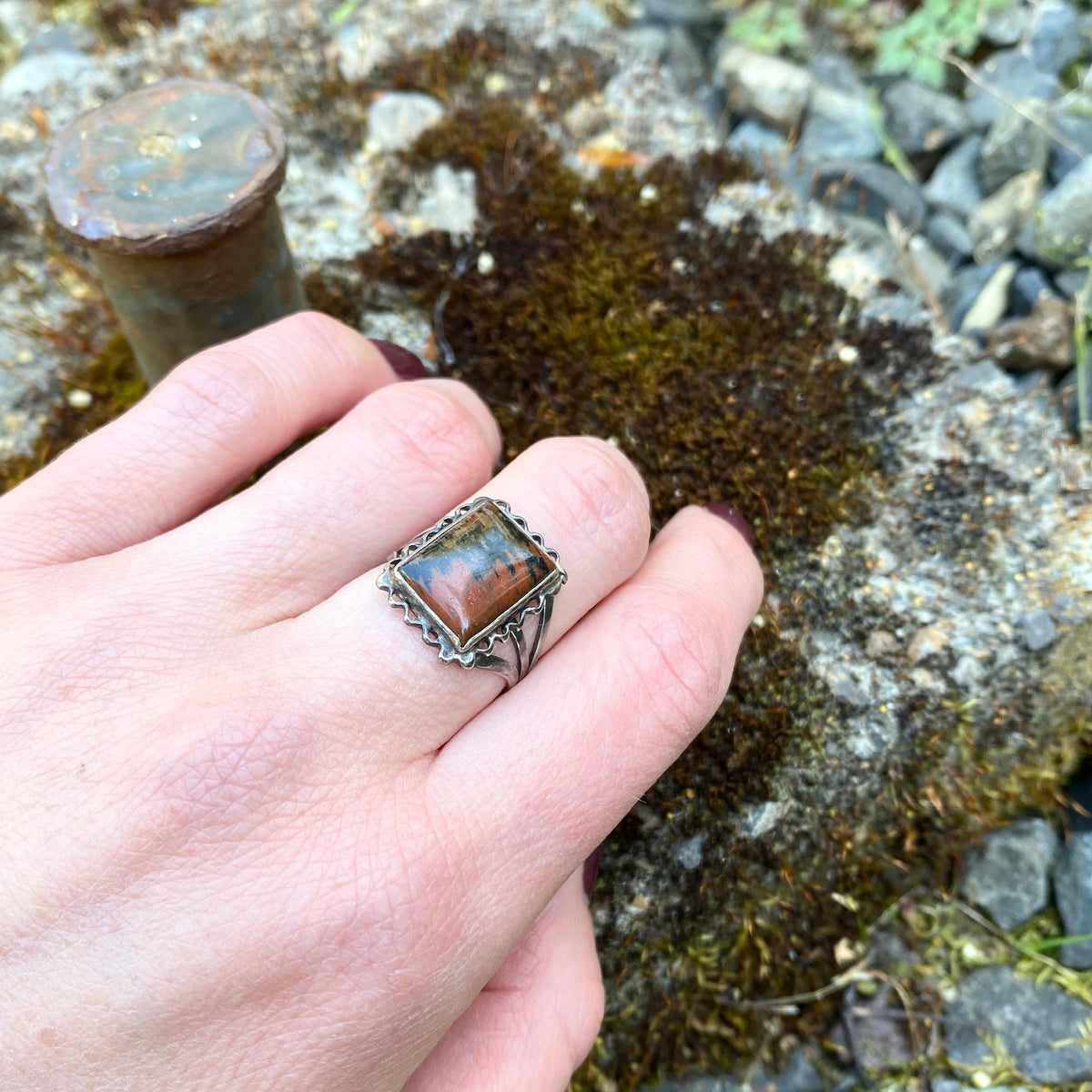 SW American Jasper & Terra Cotta Ring
