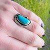 Tropical-Blue Turquoise Navajo Sterling Ring