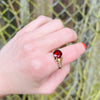 Witchy Talon-Set Garnet Victorian Ring