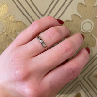 Geometric Art Deco Two Tone Gold & Diamond Band