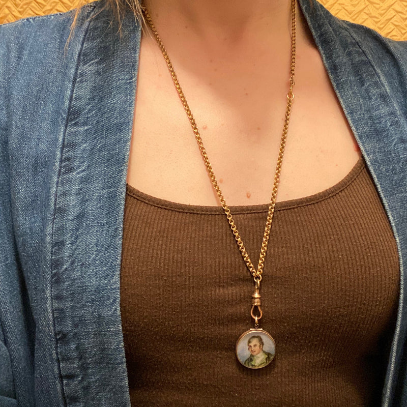 The Miniature Painting Crystal Locket