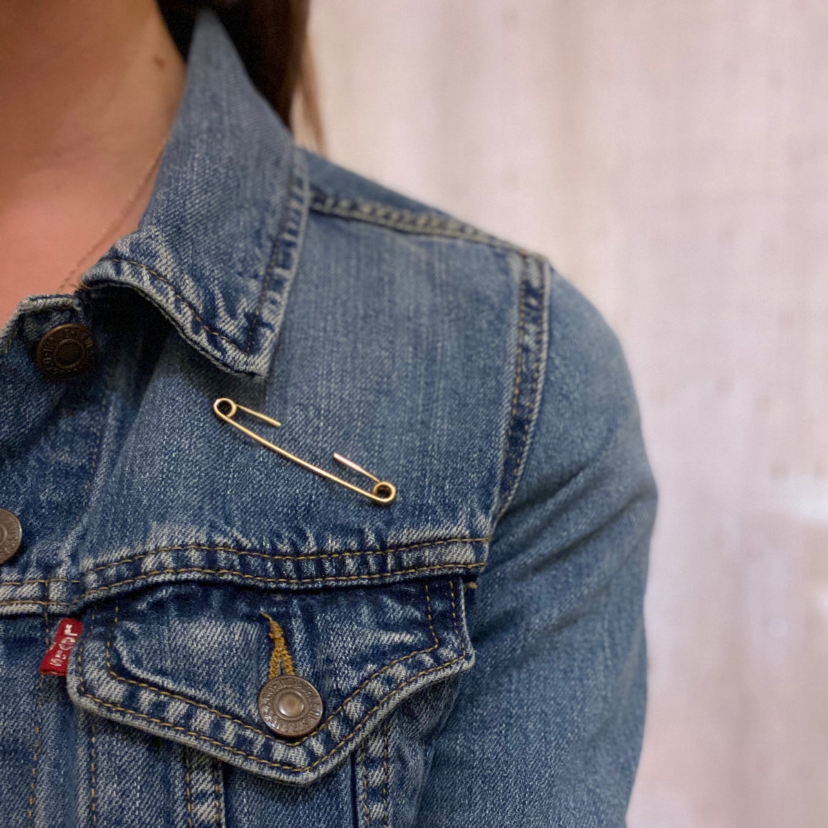 Antique English Gold Safety Pin