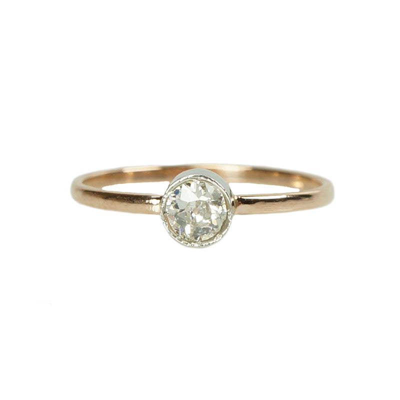 Orbit Solitaire Platinum and Rose Gold - Gem Set Love