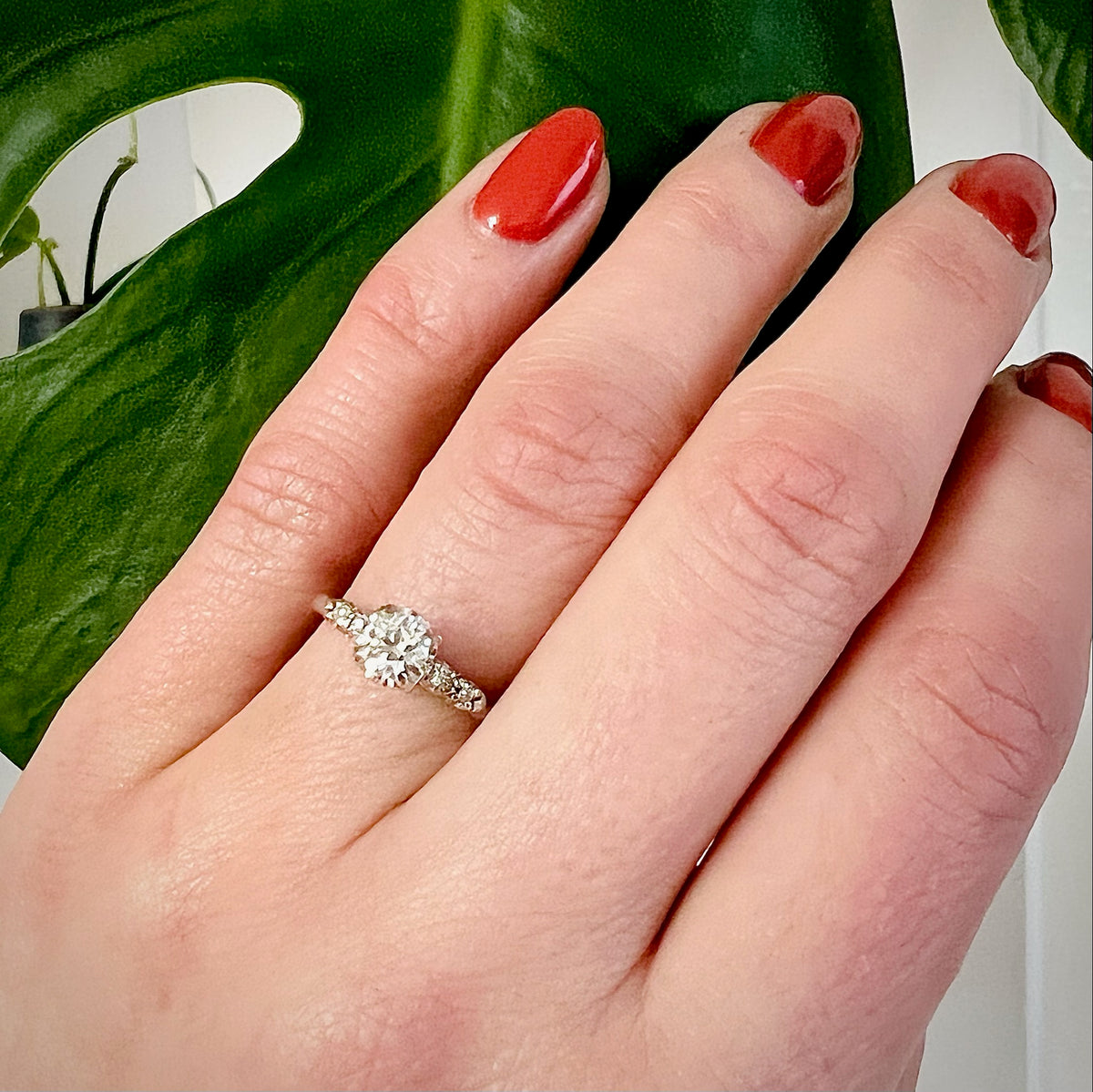 Sparkling 1940's Diamond Solitaire