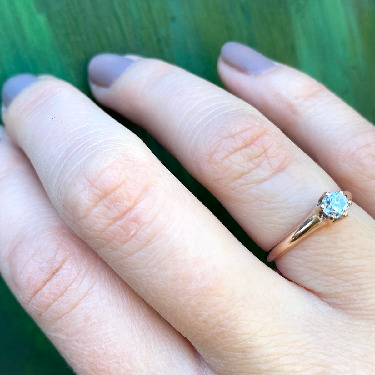 19th Century OMC Diamond Solitaire
