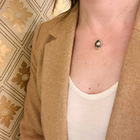 Decadent Black Mabé Pearl & Gold Necklace