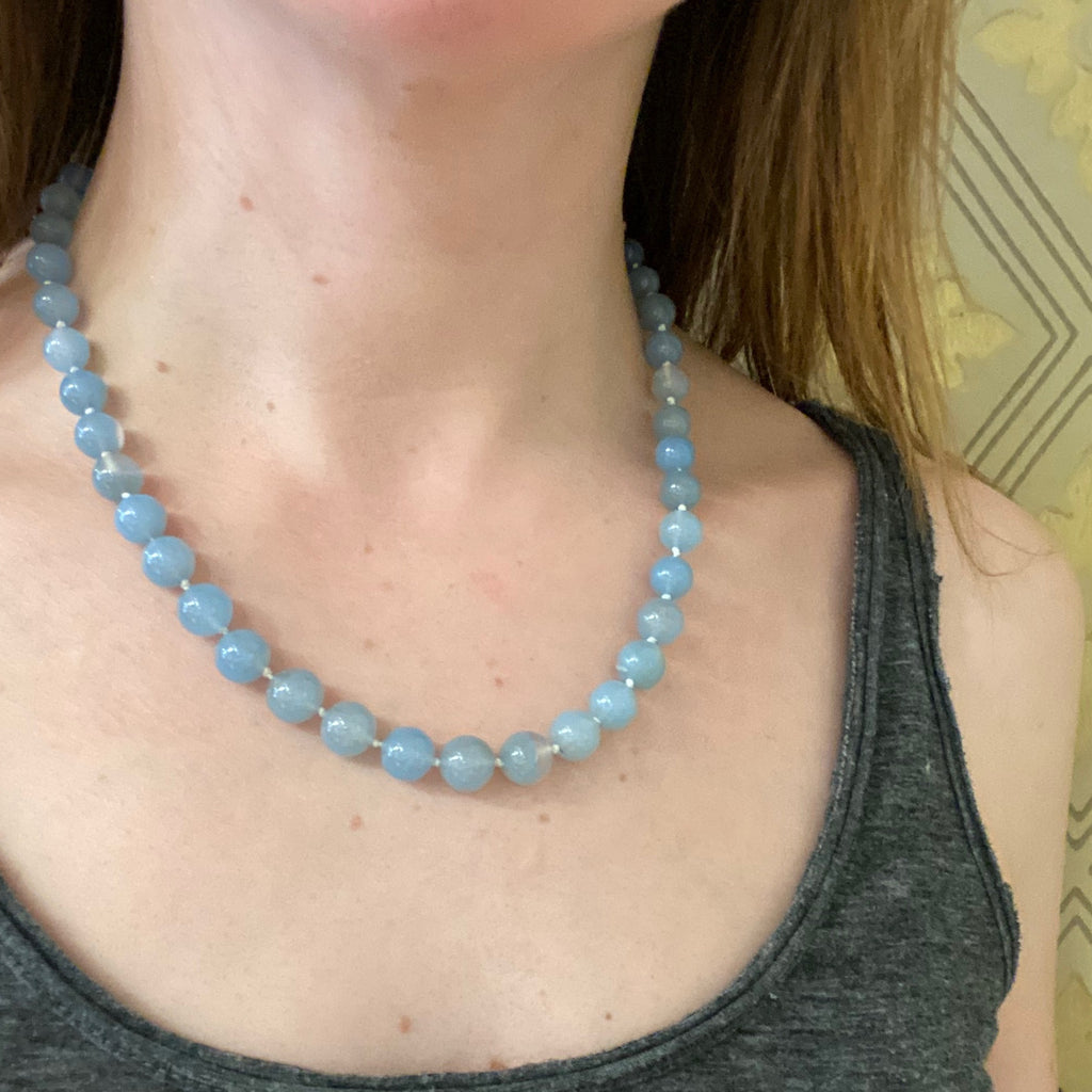 Dreamy Chalcedony Bead Necklace